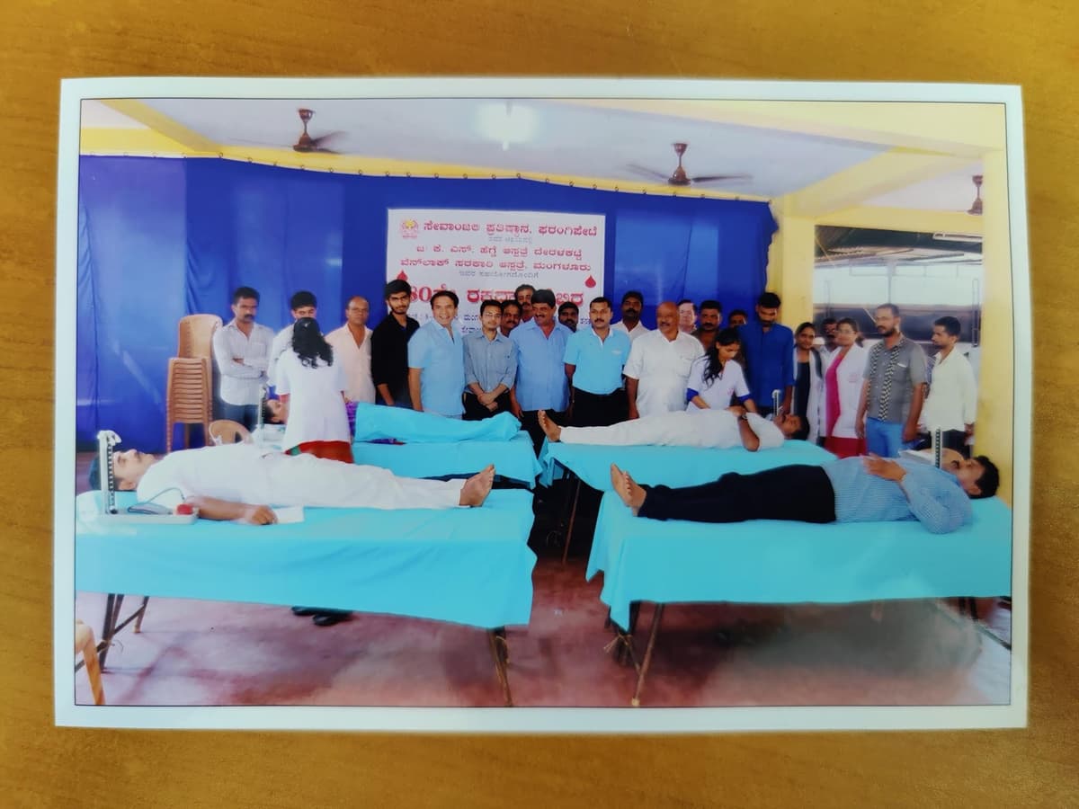 Blood donation camp volunteers